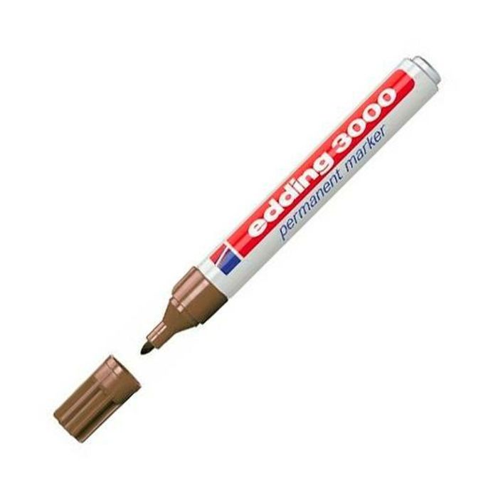 Rotulador permanente Edding 3000 Marrón (10 Unidades) 1 Rotulador permanente Edding 3000 Marrón (10 Unidades) 1