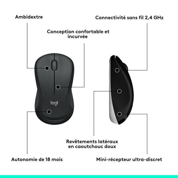 Logitech MK540 Advanced Combo Teclado y Ratón Inalámbrico Unifying, Diseño FR, Tamaño Completo, Resistente a Salpicaduras 8