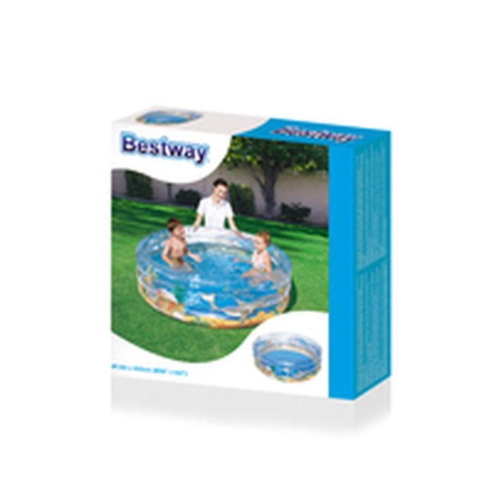 Bestway Piscina Hinchable 3 Aros Transparente Tropical 150x53 cm +6 Años Jardin 51045 3