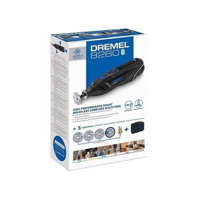 Multiherramienta inalámbrica conectada Dremel 8260 de 12 V (entregada con 5 accesorios) 5 Multiherramienta inalámbrica conectada Dremel 8260 de 12 V (entregada con 5 accesorios) 5