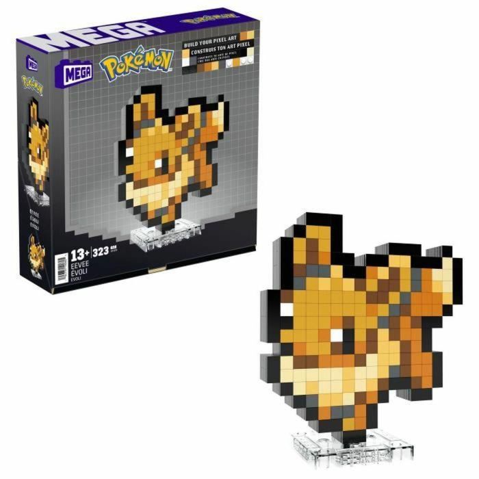 MEGA HTH78 Juego de Construcción Pokémon Eevee Retro Pixel Art de 323 piezas