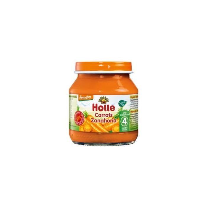 HOLLE Potito Zanahoria Mini, 125g, para Bebés a partir de 4 Meses