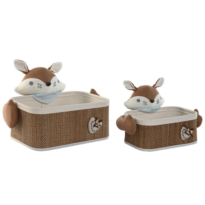 Cesta Baby DKD Home Decor Natural Azul 33 x 32.5 x 43 cm Set de 2 Cesta Baby DKD Home Decor Natural Azul 33 x 32.5 x 43 cm Set de 2