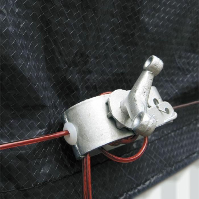 GRE Cobertor Invierno Polietileno 120g/m² Ø4,40m para Piscina Redonda Ø3,50-3,60m con Tensor 2