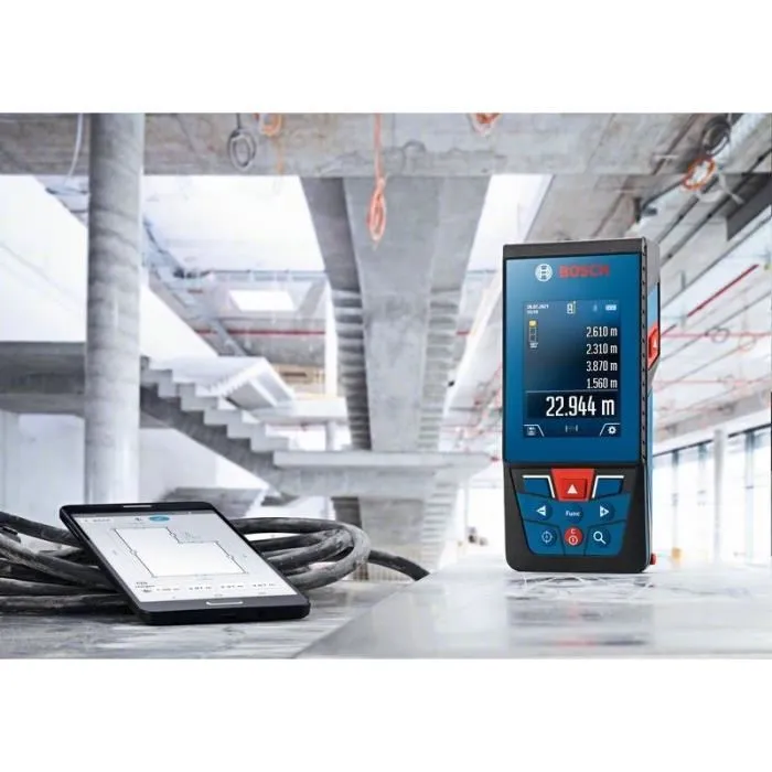 Bosch Professional Telémetro Láser GLM 100-25 C con Pantalla a Color y Bluetooth 2