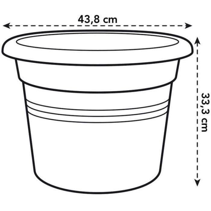 Vibras de maceta de flores redondas - Plastic - Ø30 - Polvo de rosa 3 Vibras de maceta de flores redondas - Plastic - Ø30 - Polvo de rosa 3