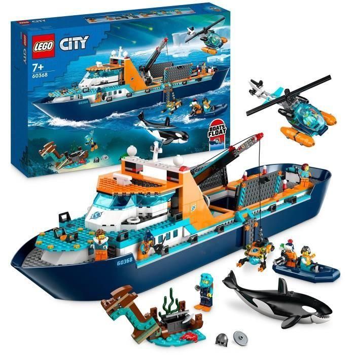 LEGO CITY 60368 The Arctic Exploration Ship, gran juguete de bote flotante, regalo para niños 1 LEGO CITY 60368 The Arctic Exploration Ship, gran juguete de bote flotante, regalo para niños 1