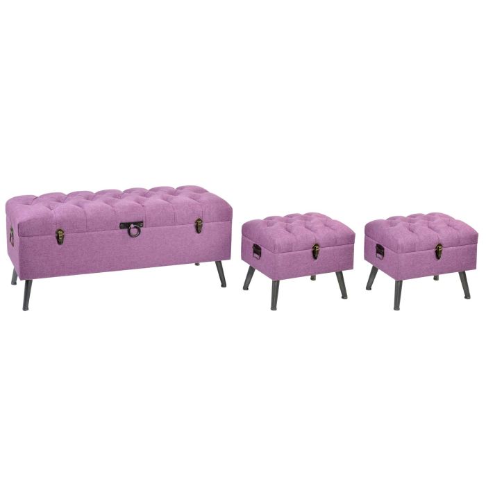Banqueta DKD Home Decor 8424001565399 Multicolor Fucsia Metal Madera MDF 120 x 42 x 53 cm 5 Banqueta DKD Home Decor 8424001565399 Multicolor Fucsia Metal Madera MDF 120 x 42 x 53 cm 5