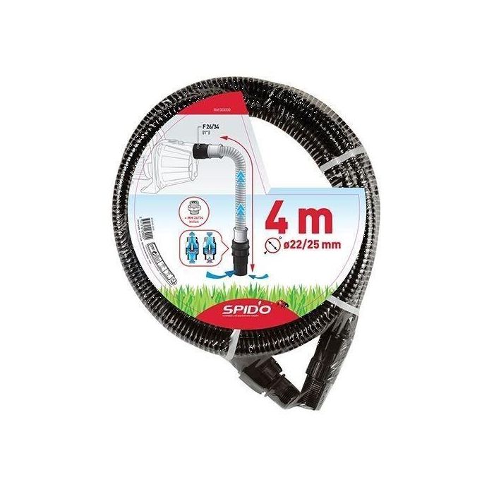Spido Kit de Aspiración AAARD83327 Plástico 4 metros Ø 22 mm
