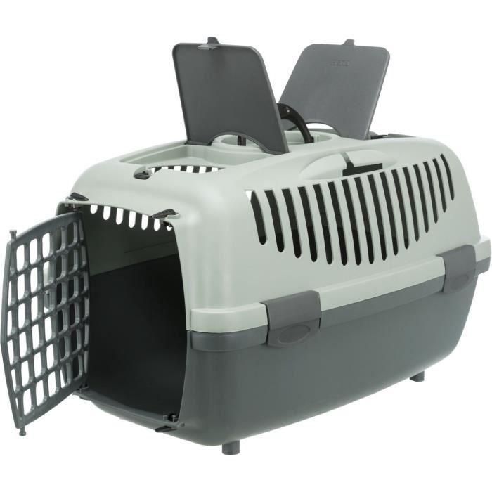 TRIXIE Caja de transporte Capri 1 - XS - 32 x 31 x 48 cm - Gris antracita y verde - Para perros 1 TRIXIE Caja de transporte Capri 1 - XS - 32 x 31 x 48 cm - Gris antracita y verde - Para perros 1