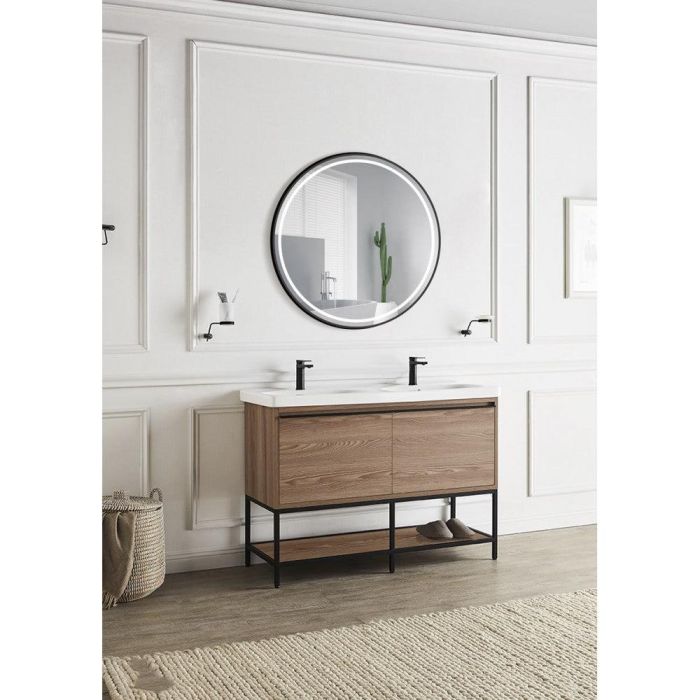Espejo Iluminado Baño "Alemania" Ø90Cm Blanco Frío/Natural/Cálido Sensor Antivaho/On-Off Dimable Marco [LIMEX-ALEM005/90NG Espejo Iluminado Baño "Alemania" Ø90Cm Blanco Frío/Natural/Cálido Sensor Antivaho/On-Off Dimable Marco [LIMEX-ALEM005/90NG