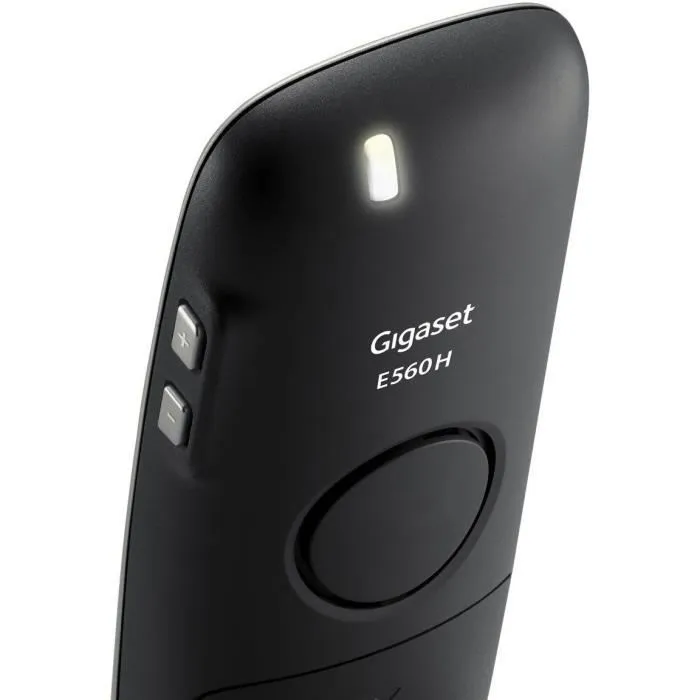 Gigaset Teléfono Fijo E560A Plata con Contestador Automático, Pantalla Grande y Sonido HDSP 5