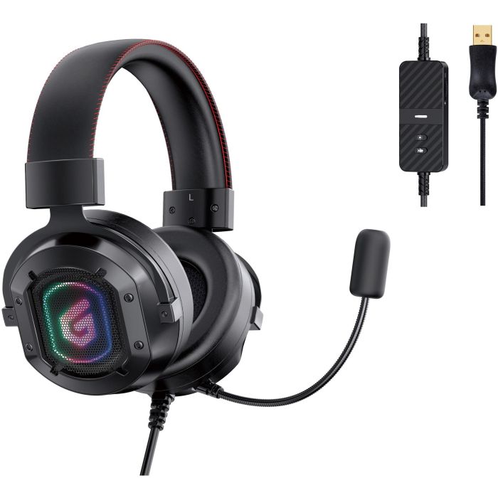 Conceptronic Athan02B Auriculares Gaming con Sonido Envolvente 7.1, Micrófono Integrado, RGB, USB, Compatibles con PC/PS4 1 Conceptronic Athan02B Auriculares Gaming con Sonido Envolvente 7.1, Micrófono Integrado, RGB, USB, Compatibles con PC/PS4 1