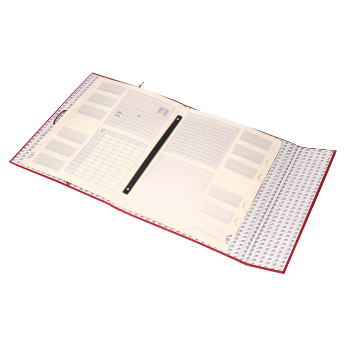 Liderpapel Carpeta Clasificadora Folio Prolongado Cartón Forrado 12 Departamentos Color Rojo 8