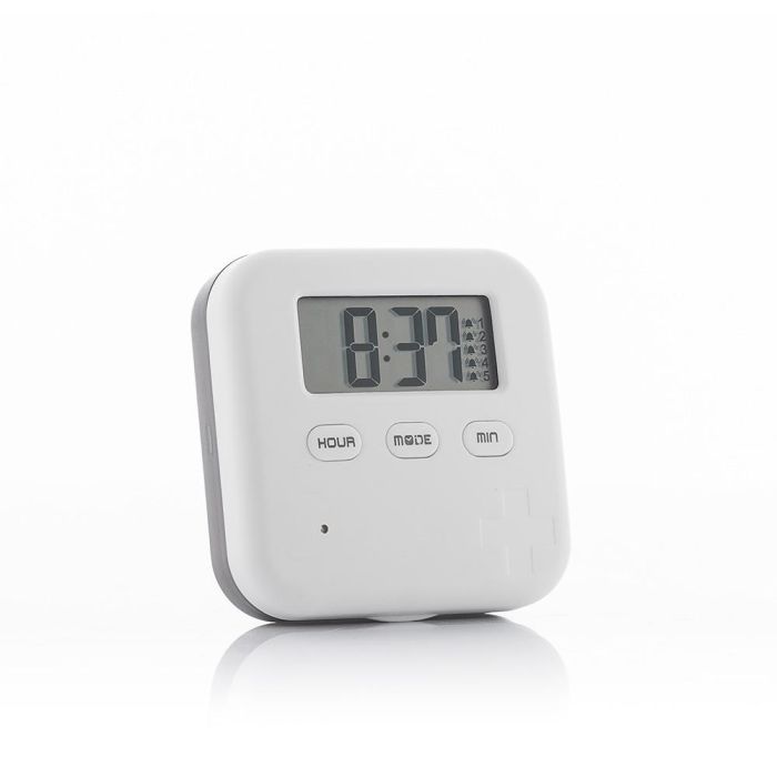 Innovagoods Pastillero Inteligente Electrónico con Reloj, Alarma y Cronómetro, 4 Compartimentos, Hermético, Tamaño Bolsillo 2