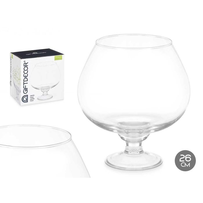 Giftdecor Jarrón de Cristal Copa Balón 26 cm, Transparente (4 Unidades) Giftdecor Jarrón de Cristal Copa Balón 26 cm, Transparente (4 Unidades)