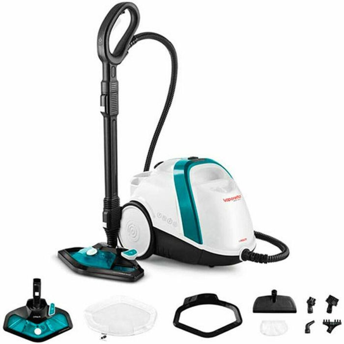 Polti Smart100_T Limpiador de vapor, Autonomía ilimitada, 4 bares, 1500W, 9 accesorios, 2L, Turquesa