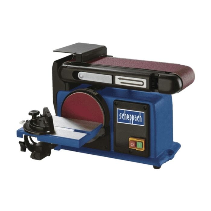 Scheppach BTS800 Lijadora de banda y disco Ø 150 mm 370 W Motor Inducción Silencioso con Mesa Inclinable 45°