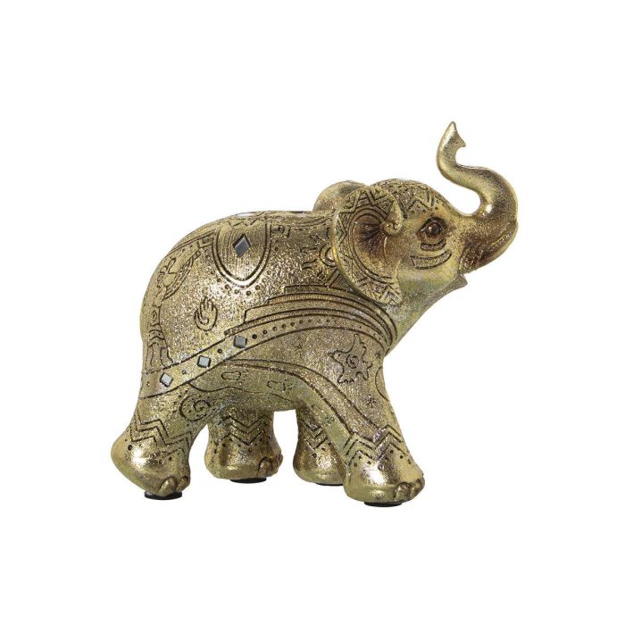 Figura Decorativa Alexandra House Living Dorado Acrílico Plástico Melamina Elefante