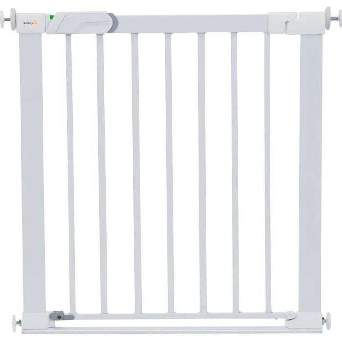 SEGURIDAD 1er Barrera de paso plano Barrera de seguridad para niños de metal - Blanco SEGURIDAD 1er Barrera de paso plano Barrera de seguridad para niños de metal - Blanco