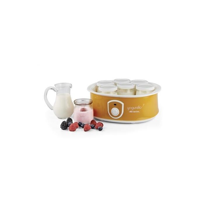 Ariete Yogurtera 617 - 7 Tarros, 1.3L, para Yogur Cremoso y Espeso, Múltiples Sabores 1