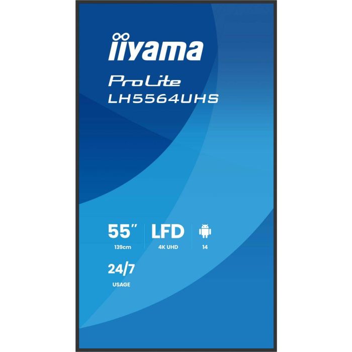 iiyama Monitor Profesional 55" UHD 4K (3840x2160) Panel VA DLED 500cd/m² Haze 25% Operación 24/7 Android 14 2 iiyama Monitor Profesional 55" UHD 4K (3840x2160) Panel VA DLED 500cd/m² Haze 25% Operación 24/7 Android 14 2