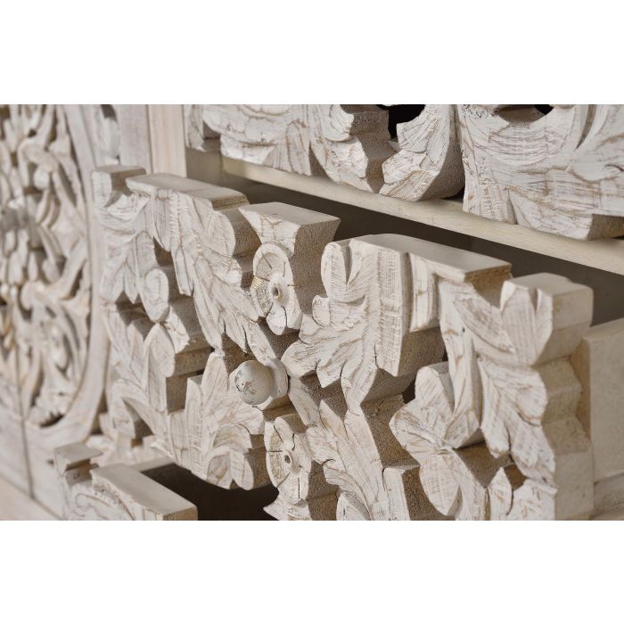 Giner y Colomer Aparador Madera de Mango y Patas Metal Blanco Envejecido 80x190x38 cm 5 Giner y Colomer Aparador Madera de Mango y Patas Metal Blanco Envejecido 80x190x38 cm 5