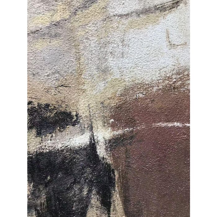 DKD Home Decor Cuadro Abstracto Gris Blanco 4 x 140 x 100 cm (2 Unidades)