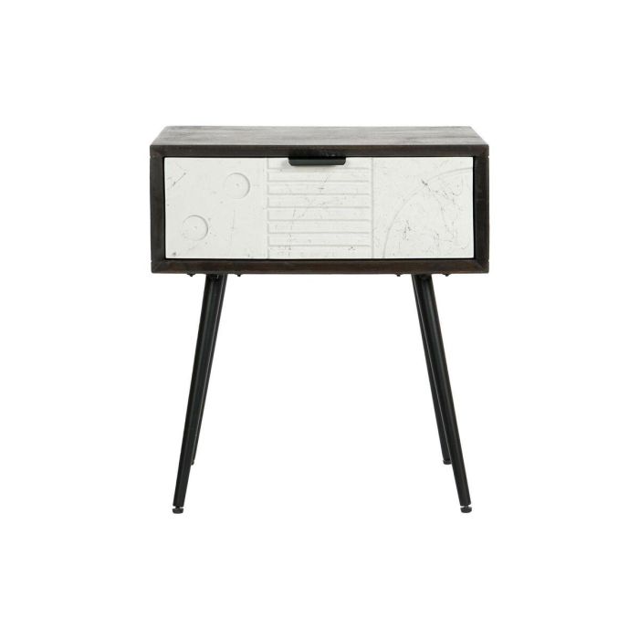 Mesita De Noche Moderno DKD Home Decor Wengue Blanco 38 x 50 x 45 cm 5