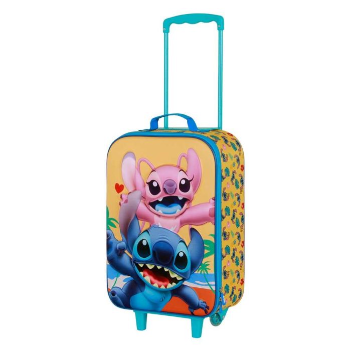 Maleta Trolley Soft 3D Ocean Disney Lilo y Stitch Azul