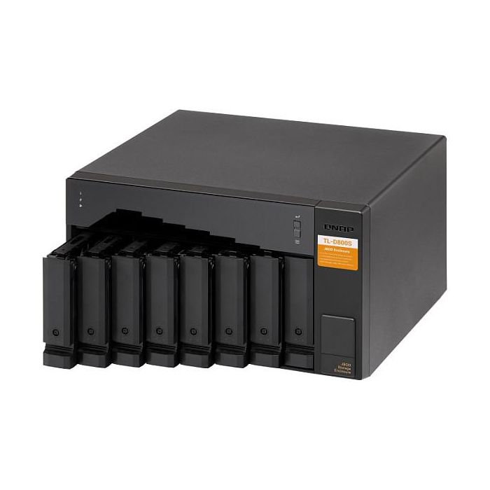 QNAP TL-D800S 8-bay desktop SATA JBOD expansion unit, Carcasa de disco duro/SSD, 2.5/3.5", Serial ATA II, Serial ATA III, 6 Gbit/s, Hot-swap, Negro, Gris QNAP TL-D800S 8-bay desktop SATA JBOD expansion unit, Carcasa de disco duro/SSD, 2.5/3.5", Serial ATA II, Serial ATA III, 6 Gbit/s, Hot-swap, Negro, Gris