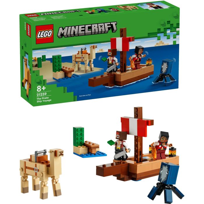 Lego Juego de Construcción Minecraft El Viaje en el Barco Pirata, Set de Construcción para Edad 8+ años 2