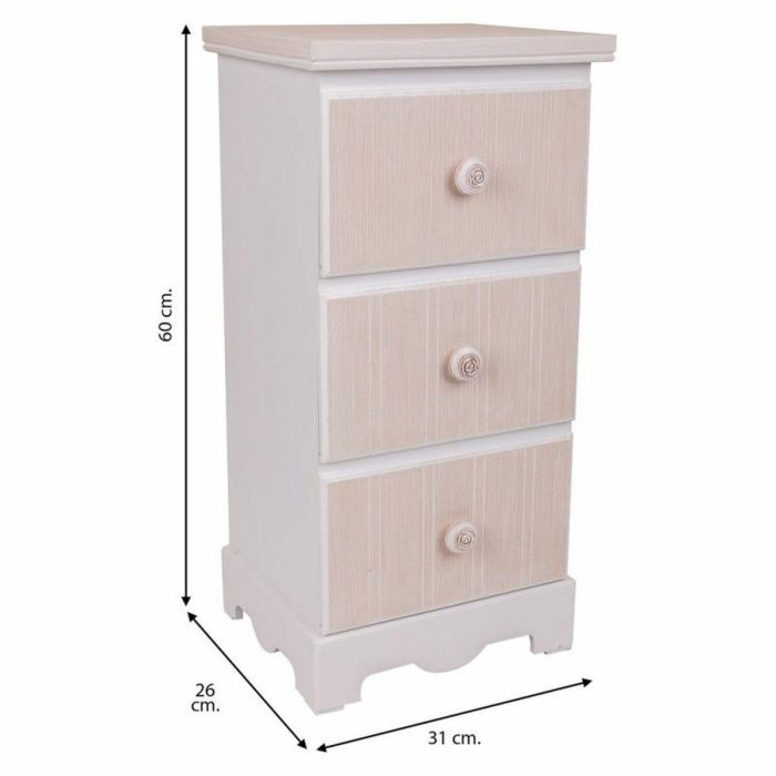 Cajonera Alexandra House Living Blanco Madera MDF 26 x 60 x 31 cm 4