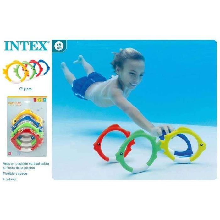 Intex Juegos Acuatico Fun Peces Aros Blister 4 Piezas Edad Mínima 36 Meses 1