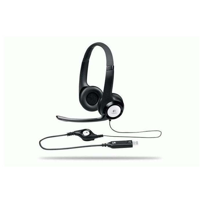 Logitech ClearChat Comfort Auriculares USB con Micrófono Rotatorio y Cancelación de Ruido, Control de Volumen y Mute 1