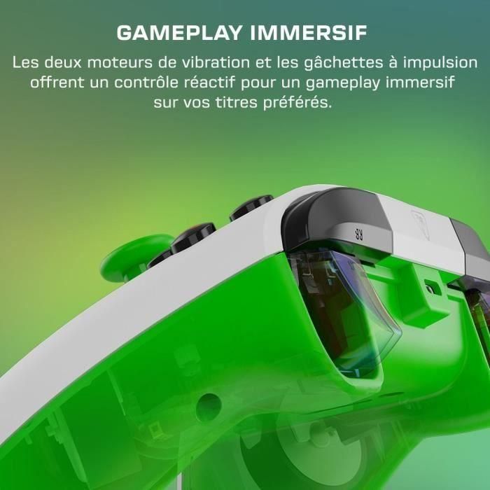 Gamepad - Xbox Series X|S, Xbox One y PC - Rematch Core - RGB - Con cable - Blanco/Verde - TURTLE BEACH 5