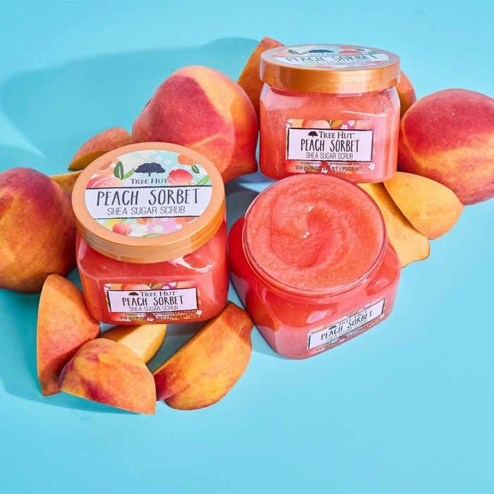 Tree Hut Exfoliante Corporal de Azúcar Sorbete de Melocotón con Manteca Karité, Piel Sedosa y Luminosa, Vegano, Sin Parabenos, 510g 1 Tree Hut Exfoliante Corporal de Azúcar Sorbete de Melocotón con Manteca Karité, Piel Sedosa y Luminosa, Vegano, Sin Parabenos, 510g 1