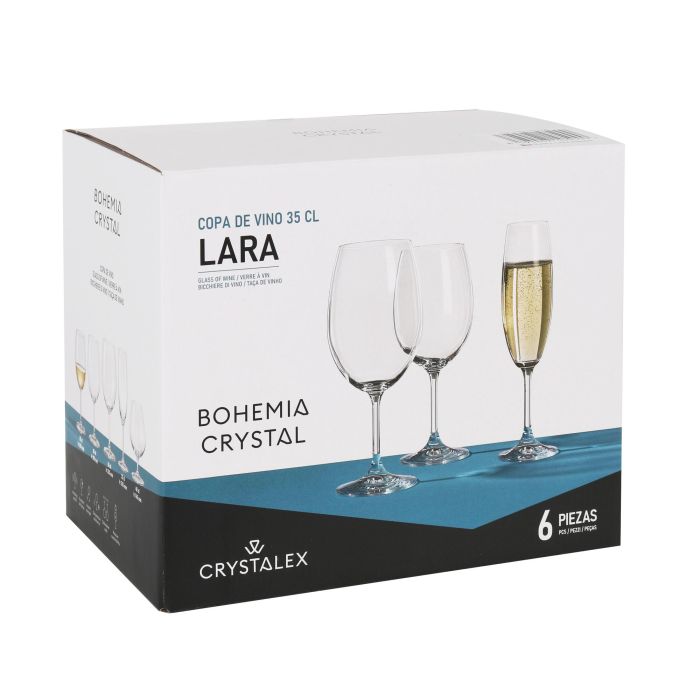 Set 6 Copas Vino Cristal Bohemia 350 cc - LARA (4 Cajas) 2 Set 6 Copas Vino Cristal Bohemia 350 cc - LARA (4 Cajas) 2