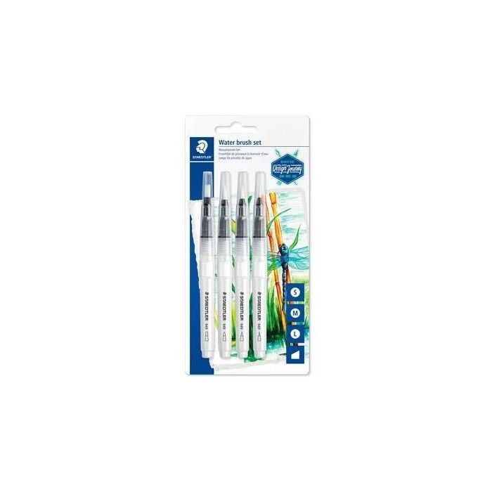 Staedtler Pinceles De Agua 949 Con Puntas Diferentes Blister 4Ud