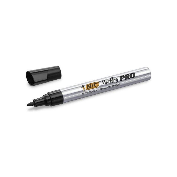 Marcador Permanente Bic Marking Pro Conico Negro 12 unidades