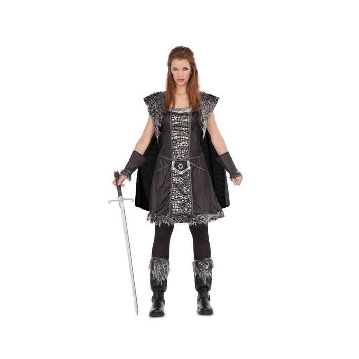 Disfraz guerrera del norte vestido con capa, brazaletes y cubrebotas talla m/l Disfraz guerrera del norte vestido con capa, brazaletes y cubrebotas talla m/l
