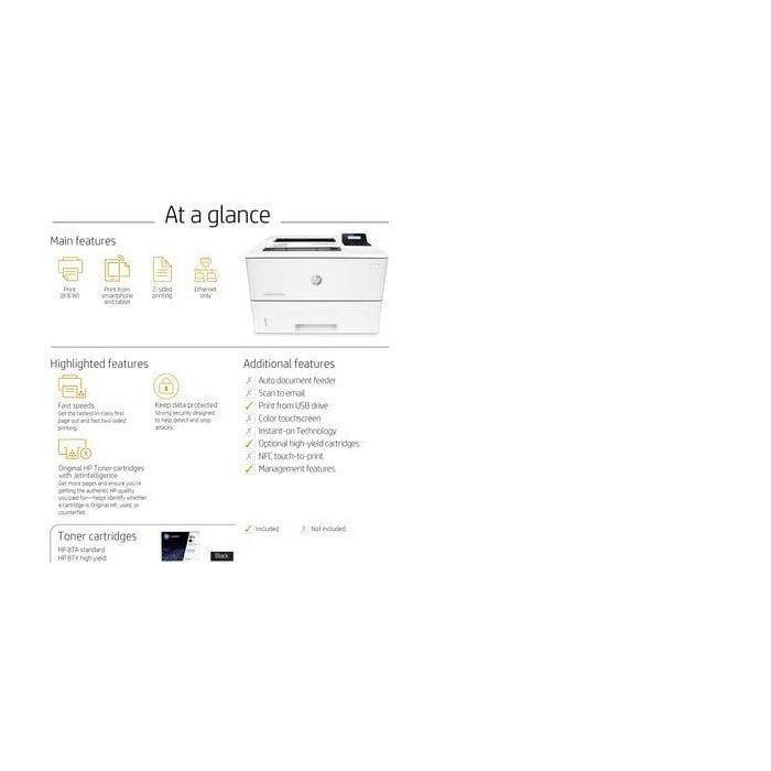 HP LaserJet Pro M501dn Impresora Láser Monocromo Profesional Dúplex Ethernet A4 43ppm 4800x600 DPI 16 HP LaserJet Pro M501dn Impresora Láser Monocromo Profesional Dúplex Ethernet A4 43ppm 4800x600 DPI 16