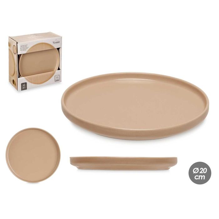 Plato Postre Gres Beige 20Cm Vessia (36 Unidades) Plato Postre Gres Beige 20Cm Vessia (36 Unidades)