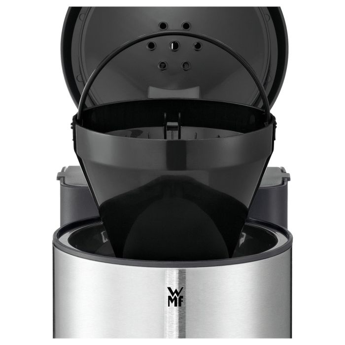 WMF 0412150011 Stelio Cafetera de Filtro 1.25L, 1000W, Negra/Acero Inoxidable, Semi-Automática con Jarra y Plato Caliente 3
