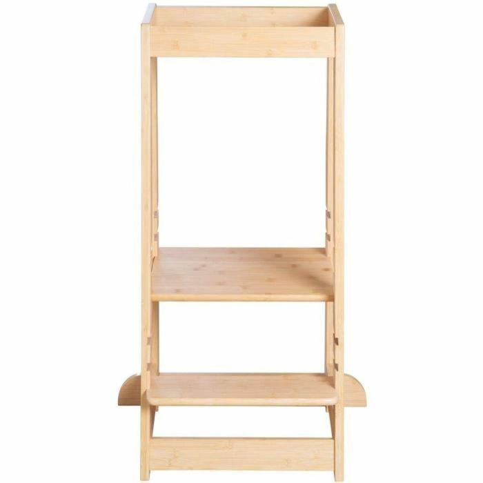 Roba Torre de Aprendizaje Montessori Bambú Certificado FSC Ajustable 3 Niveles Altura Hasta 80 Kg Natural ROB1697559591163 4