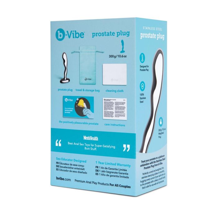 Plug Anal B-Vibe Plateado 3 Plug Anal B-Vibe Plateado 3