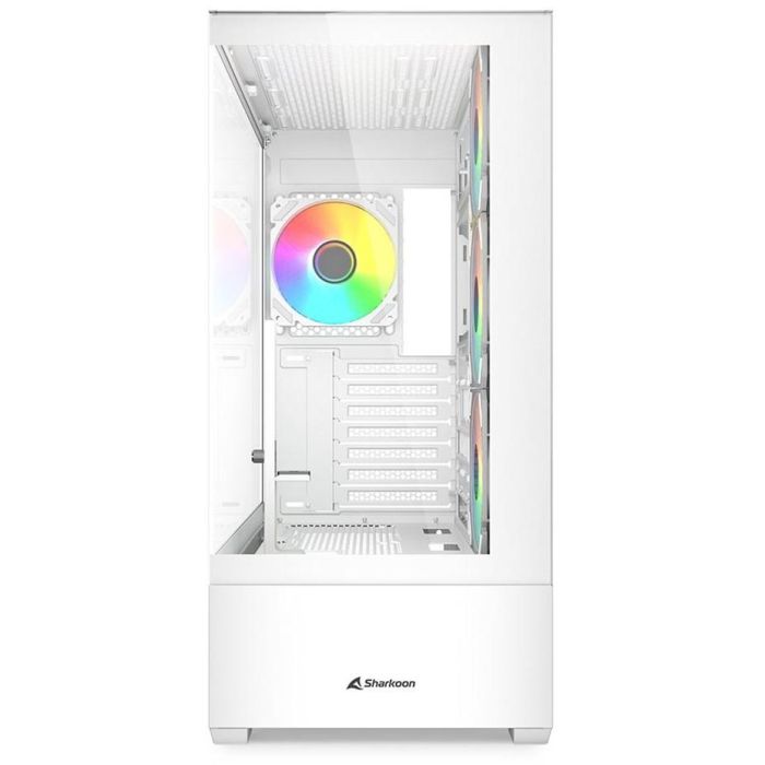 SHARKOON AK6 RGB White - Caja PC ATX con 1 Cristal Templado 1