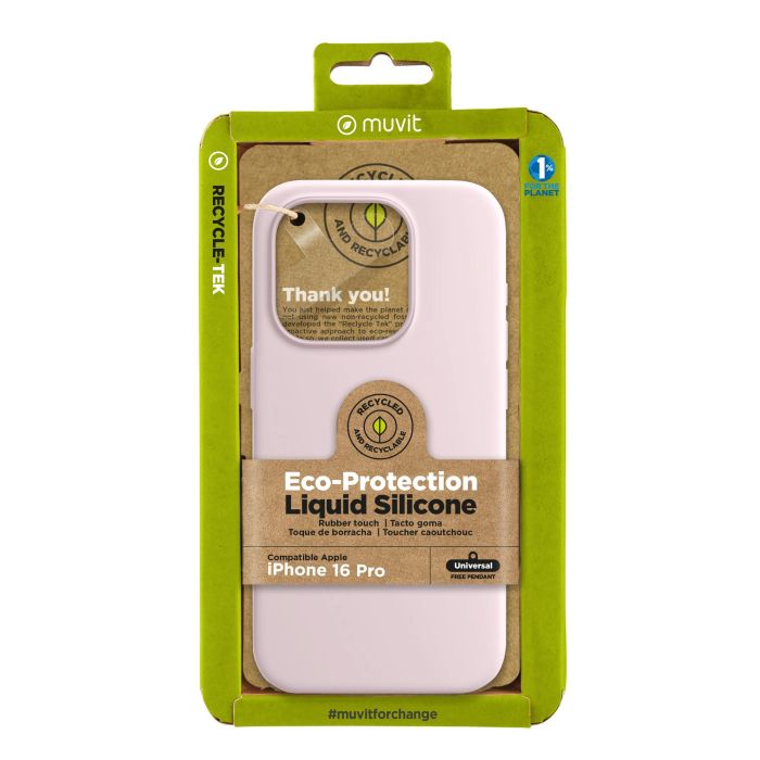 Muvit Funda Liquid Silicone Recycletek para Apple - Ecológica, Suave, Antideslizante, Protección Total Muvit Funda Liquid Silicone Recycletek para Apple - Ecológica, Suave, Antideslizante, Protección Total
