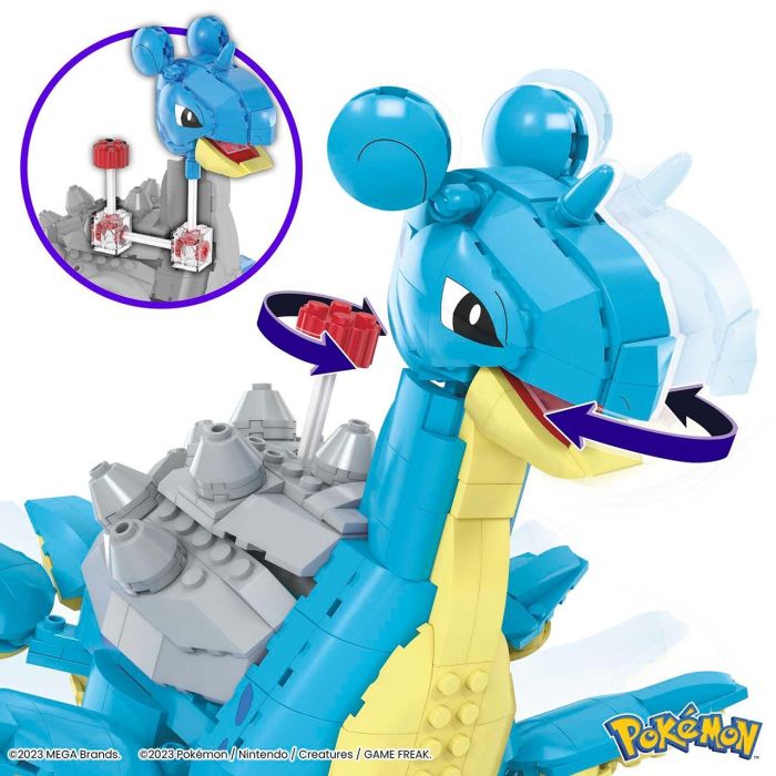 Mega Construx HKT26 Pokémon Lapras Figura de Construcción Articulada, Set de Bloques Armables Coleccionable para Niños +8 años 2 Mega Construx HKT26 Pokémon Lapras Figura de Construcción Articulada, Set de Bloques Armables Coleccionable para Niños +8 años 2