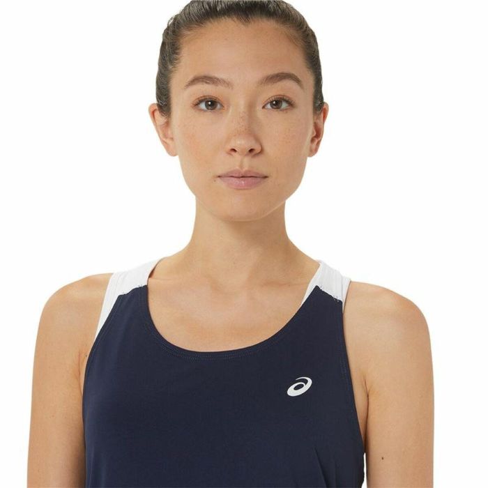Camiseta Deportiva de Manga Corta Asics Court Azul Azul oscuro Tenis 2